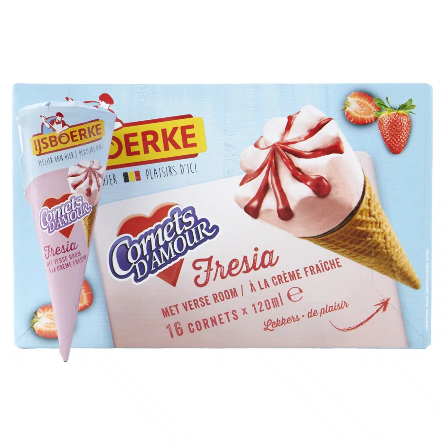 CORNETS D'AMOUR FRAISE