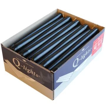 Bougies effilées Q-LIGHTS noires Ø 23 x 245 mm. *066-50-12*