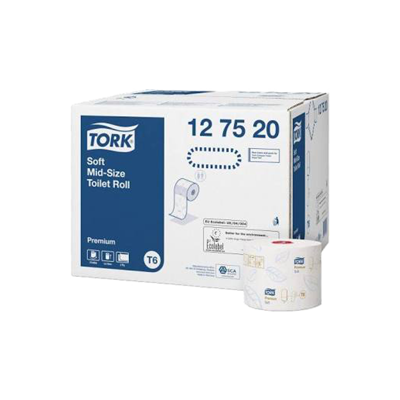 TORK SOFT MID-SIZE TOILET ROLL *127520*