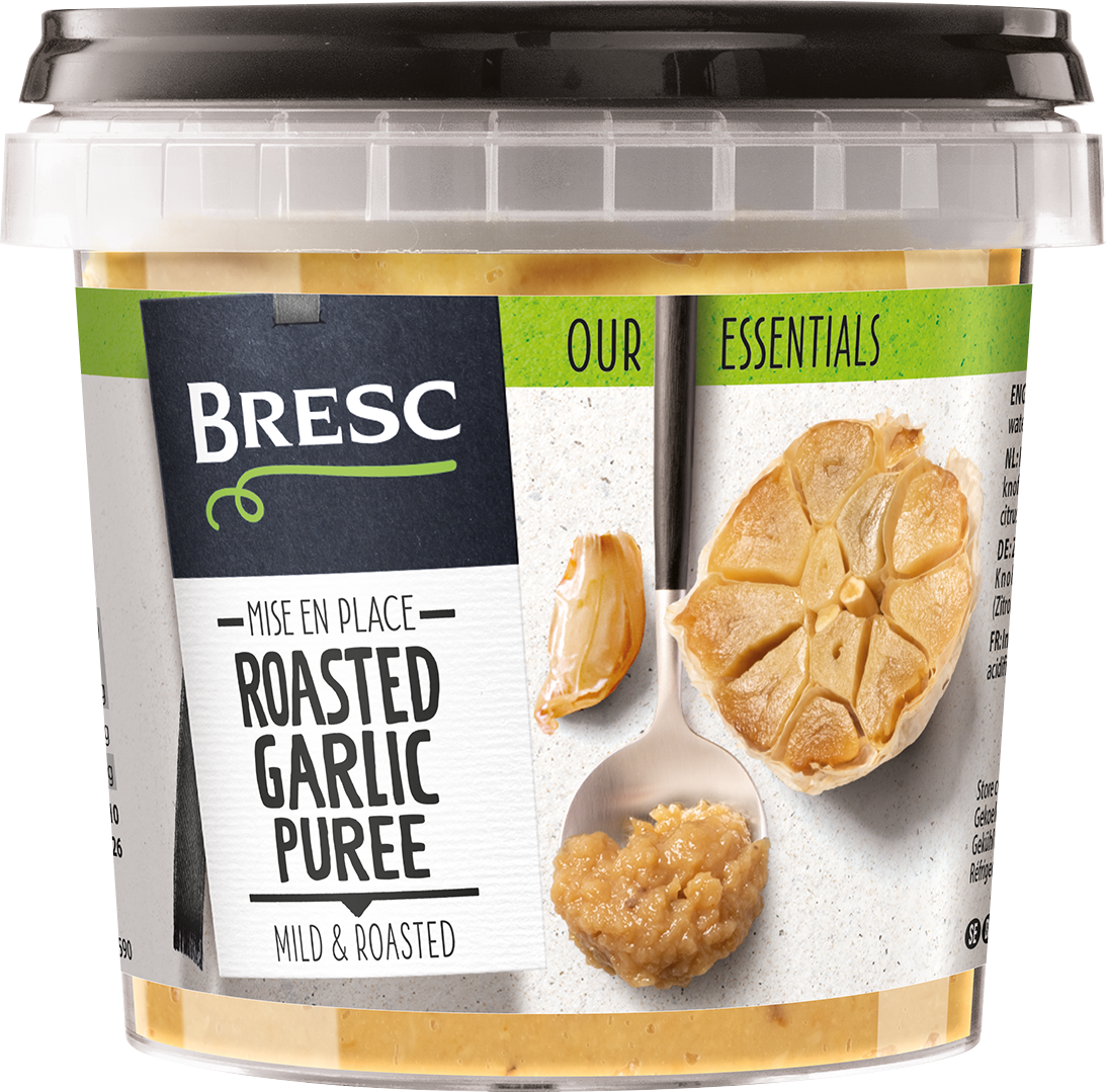 BRESC GEROOSTERDE KNOFLOOKPUREE