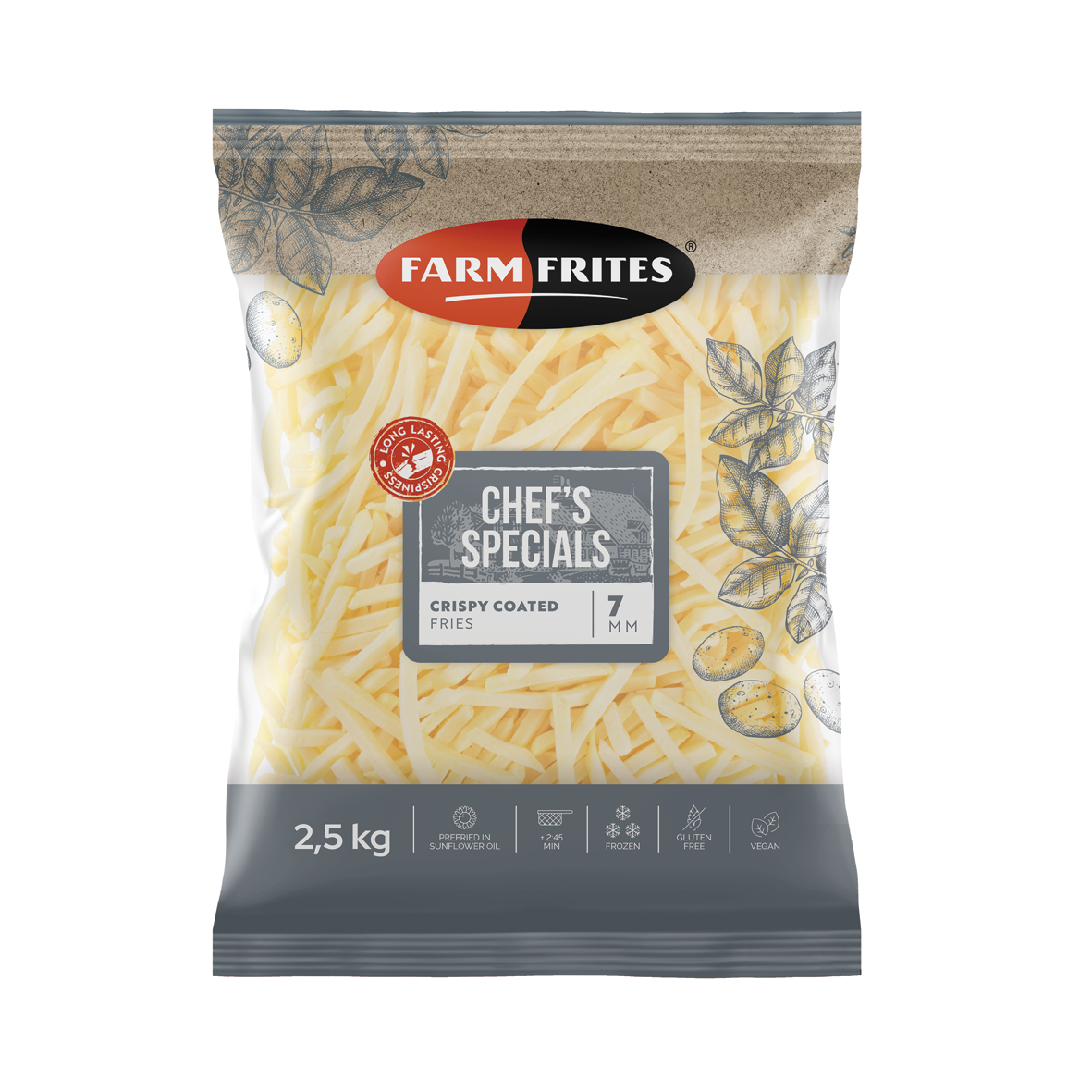 FRITES  7MM CRISPY COATED