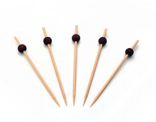PRIKKER BAMBOE MET ZWARTE BOL 120MM